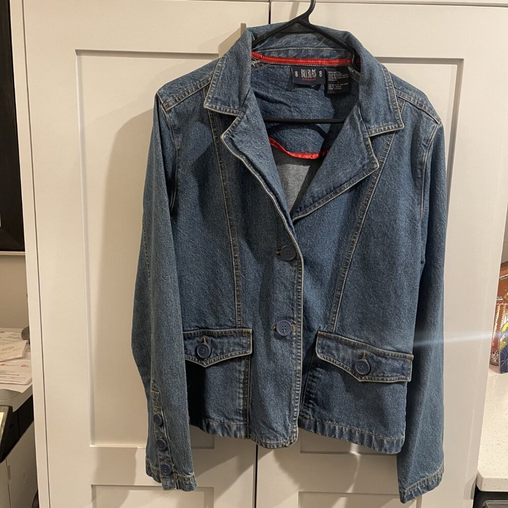 Bill Blass Women's Denim Blazer Style Jacket - Medium